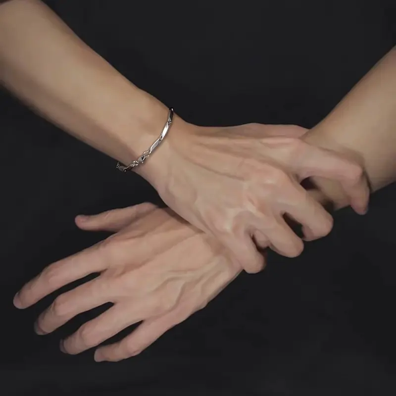 Gelang keluli titanium, gelang fesyen, serba boleh, ringkas dan diperibadikan