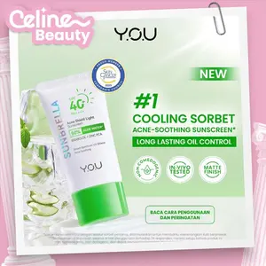 [STOK TERBATAS] [NEW] YOU Sunbrella Acne Shield Light Sunscreen SPF40+ PA++++ | Tabir Surya Oil Control untuk Kulit Berjerawat | Sensitive Acne Skin