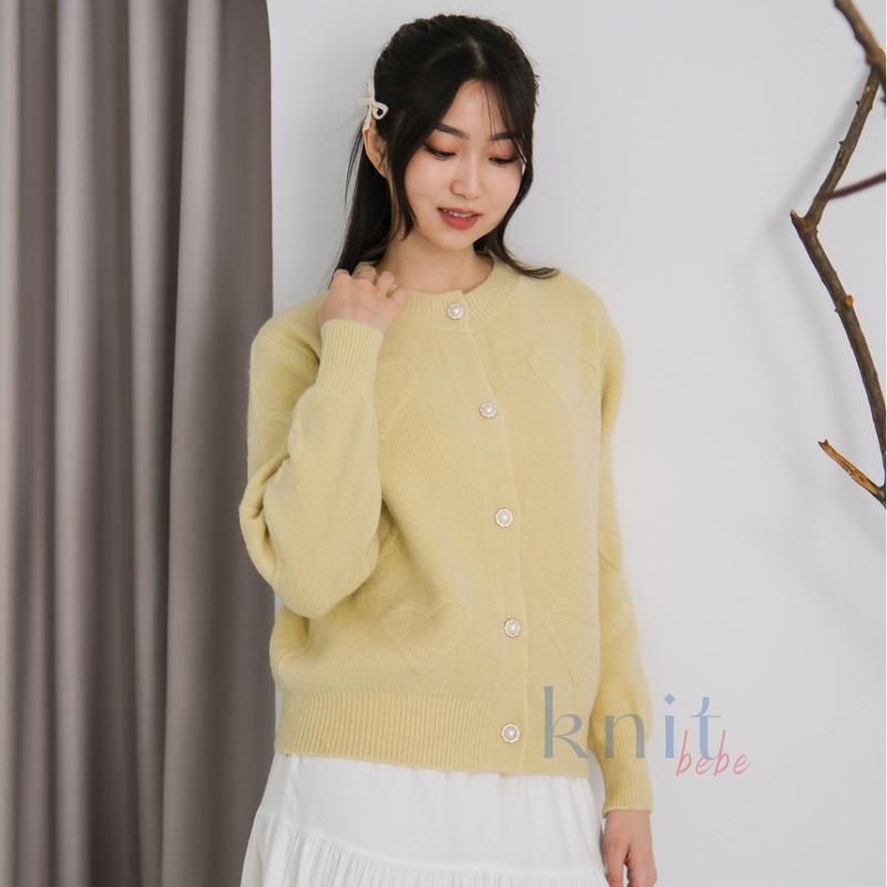 KNITBEBE - SOHEE Atasan Sweater Cardigan Rajut Motif Heart Knit Top 8