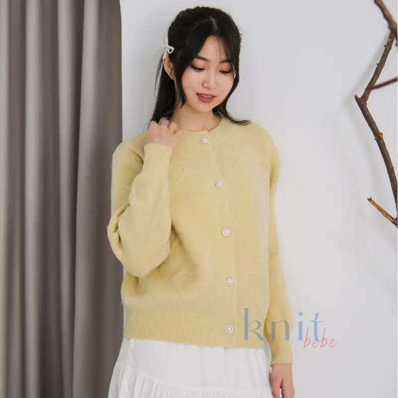 KNITBEBE - SOHEE Atasan Sweater Cardigan Rajut Motif Heart Knit Top 8
