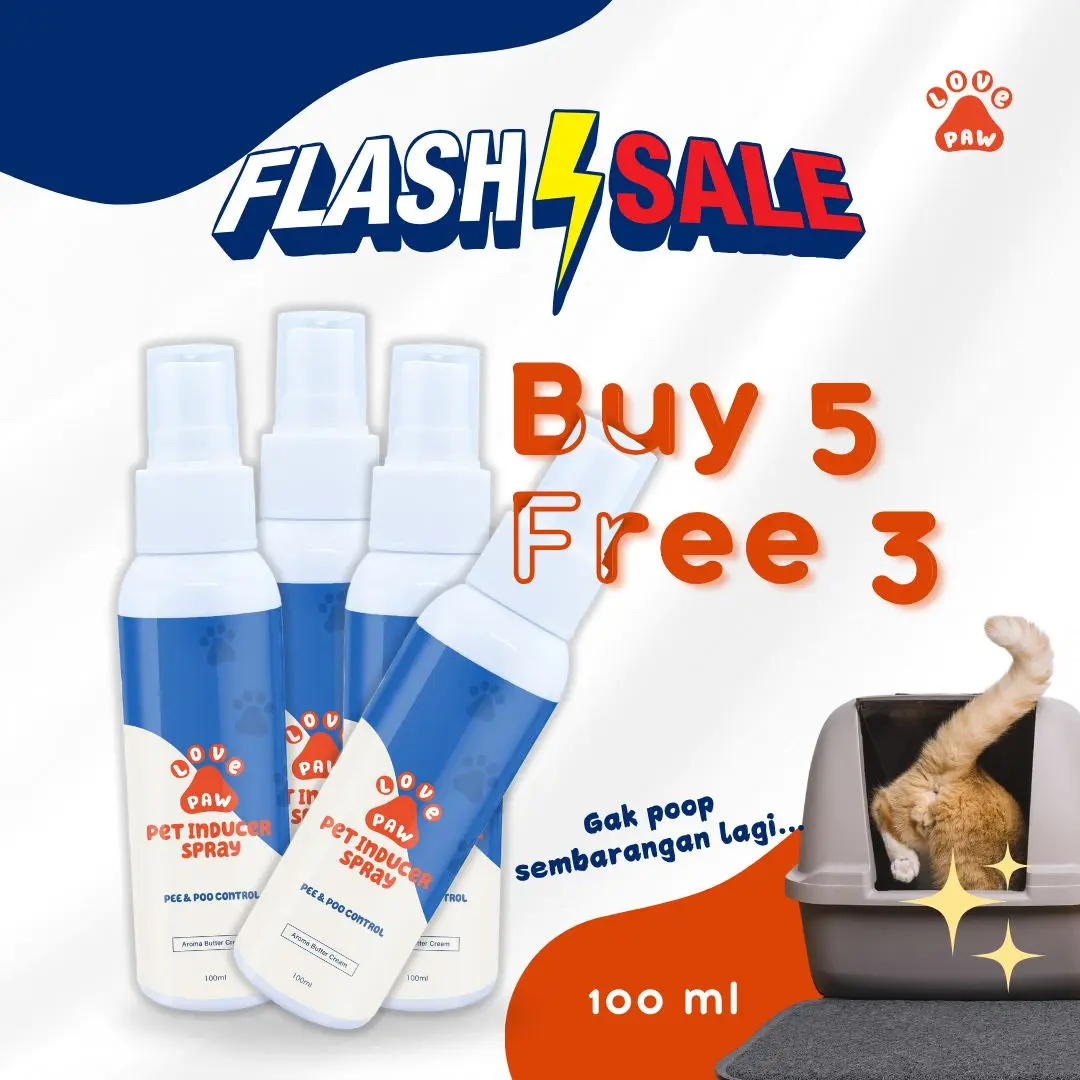 [ BELI 5 FREE 3 ] Love Paw - Spray Untuk Melatih Pipis Dan Pup Kucing Hewan Peliharaan 100ml - Pet Inducer Pee & Pop Training Spray hewan peliharaan spray perlengkapan kucing peralatan kucing kucing asli pet odor anti kucing pup pipis sembarangan penghila