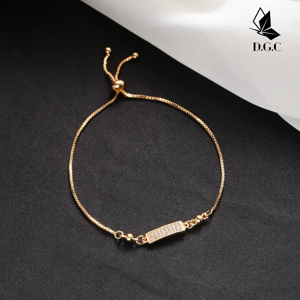 D.G.C Gelang Titanium Wanita Anti Karat Emas Berlian Selamanya Korea Aesthetic Aksesoris Anti Luntur Perhiasan Gelang Serut Murah D828