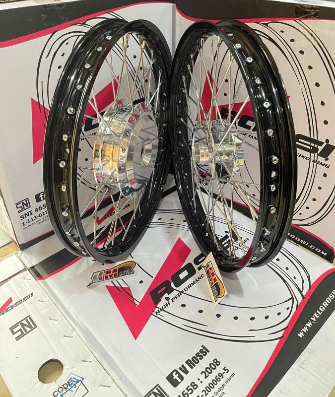 Paketan Velg Jari Jari Motor Beat Scoopy Genio Vario Ring 17 Uk 140x17 1Set Depan Belakang