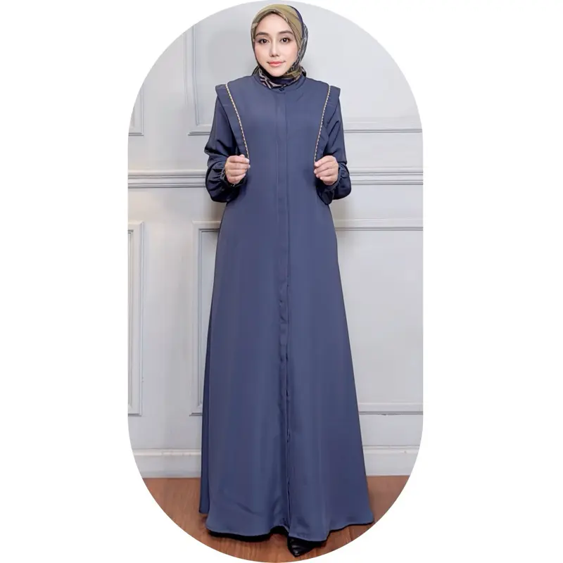 MOZHASHAFURA. Cloth - VALENCY DRESS Bahan Valency Flow Halus Lembut Nyaman Gamis Muslim Full Kancing Busui Wudhu Friendly Variasi Renda lebaran Casual Elegant