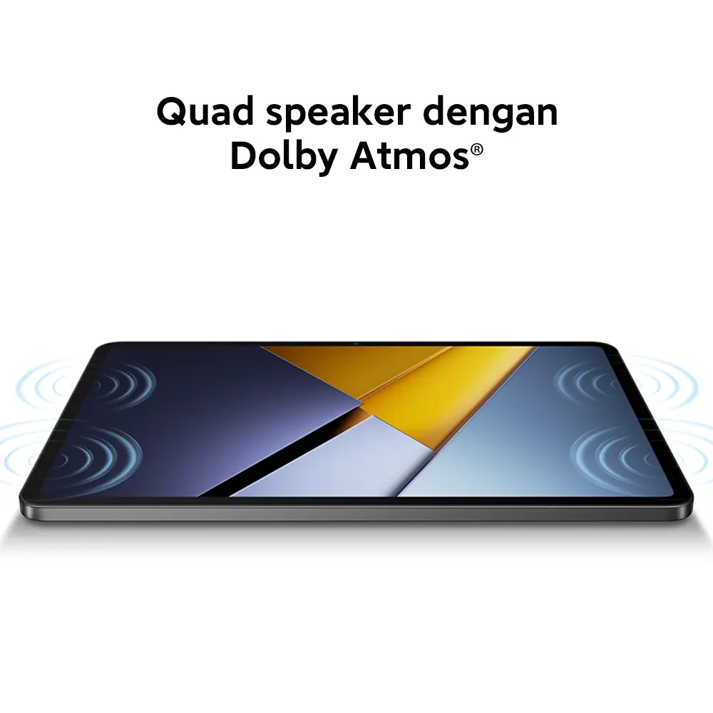 POCO Pad X1 (8GB/512GB) | Layar jernih 3.2K 144Hz | Snapdragon 7+ Gen 3 | Baterai besar 8850mAh (typ) | Xiaomi HyperAI | Quad speaker dengan Dolby Atmos [Official Store]