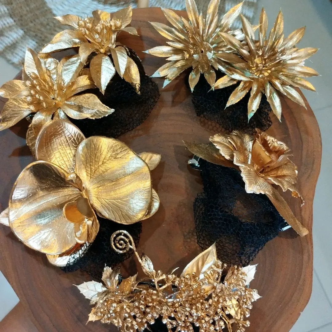 jepit arnet bunga gold/semangi/jepit
