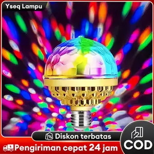 【Tahun Baru  Lampu 2026 】Bohlam Lampu Disco Magic Ball RGB / Lampu LED RGB E27 9W WARNA Kristal lampu tidur aesthetic  lampu natal/Idul Fitri  lampu /Hadiah Ramadhan