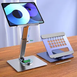 FunDigi Tablet Holder Stand Lipat 360 Rotation Aluminium - H06
