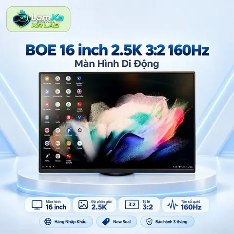 Màn Hình Di Động BOE 14/16"-Tỷ Lệ 3:2 -2.5K -Màn Gương-Có Cảm Ứng - 60Hz-Khung Nhôm CNC - Chuyên Photo Booth