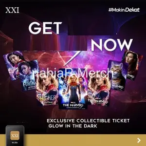 The Marvels x Cinema XXI Official Glow in the Dark Collectible Ticket