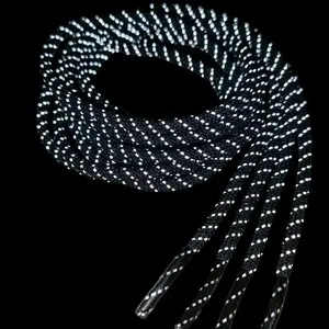 TALI SEPATU REFLEKTIVE NYALA Berbentuk Bulat Nyala Ketika Kena Flash untuk cocok untuk Sneaker , sepatu sekolah dll  harga tertera sudah dapat sepasang