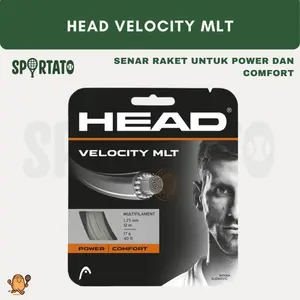HEAD Velocity MLT String for Comfort | Senar Raket Tenis Multifilament | Power | Comfort