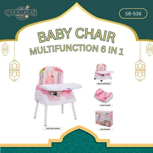 Spacebaby Baby Chair 6in1 Folding Booster Seat SB 538