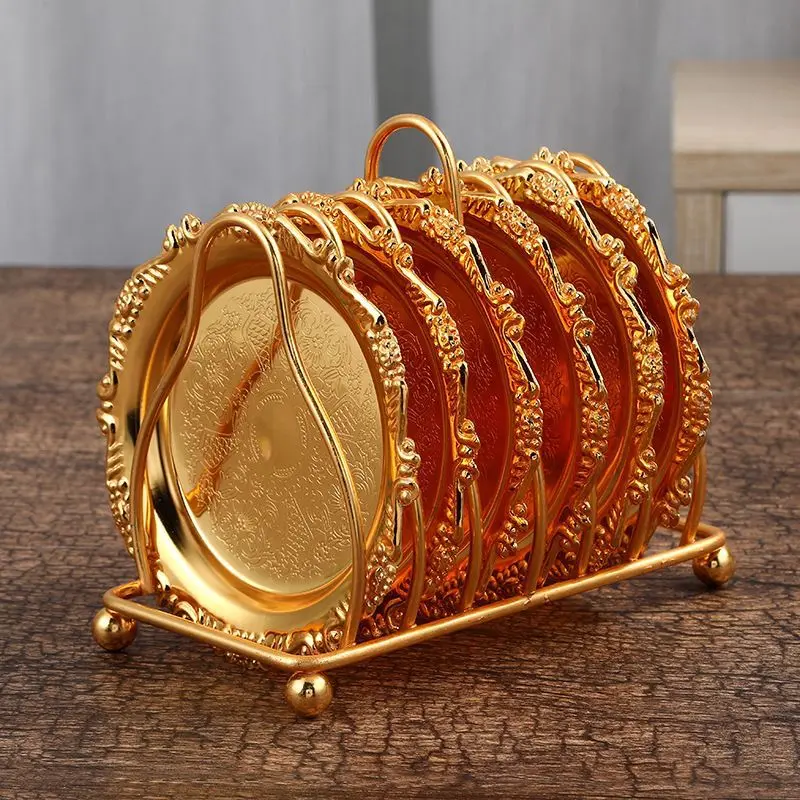Golden Fruit Plate Piring Buah Dessert / Piring Dessert Stainless / Piring Kue kecil mini