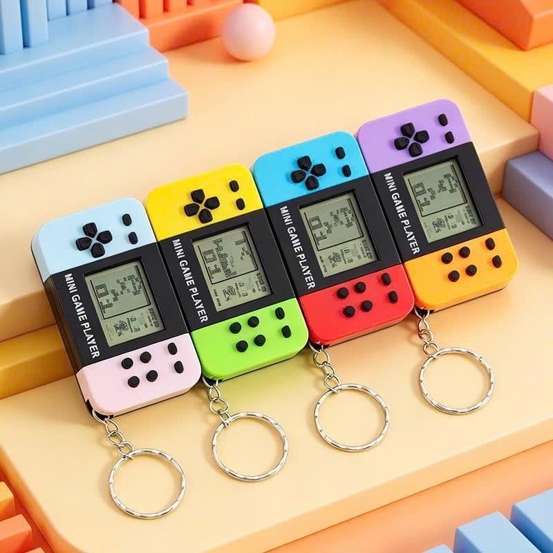Móc khóa trò chơi điện tử Tetris cổ điển, đồ chơi máy chơi game điện tử cầm tay