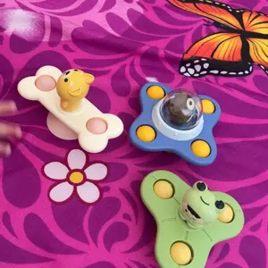 Mainan Edukasi Anak Bayi Dapat Untuk Mandi Melatih Motorik Sensorik Laki Laki Perempuan Lucu Tanpa Baterai Fidget Spinner Biru Kuning Toys
