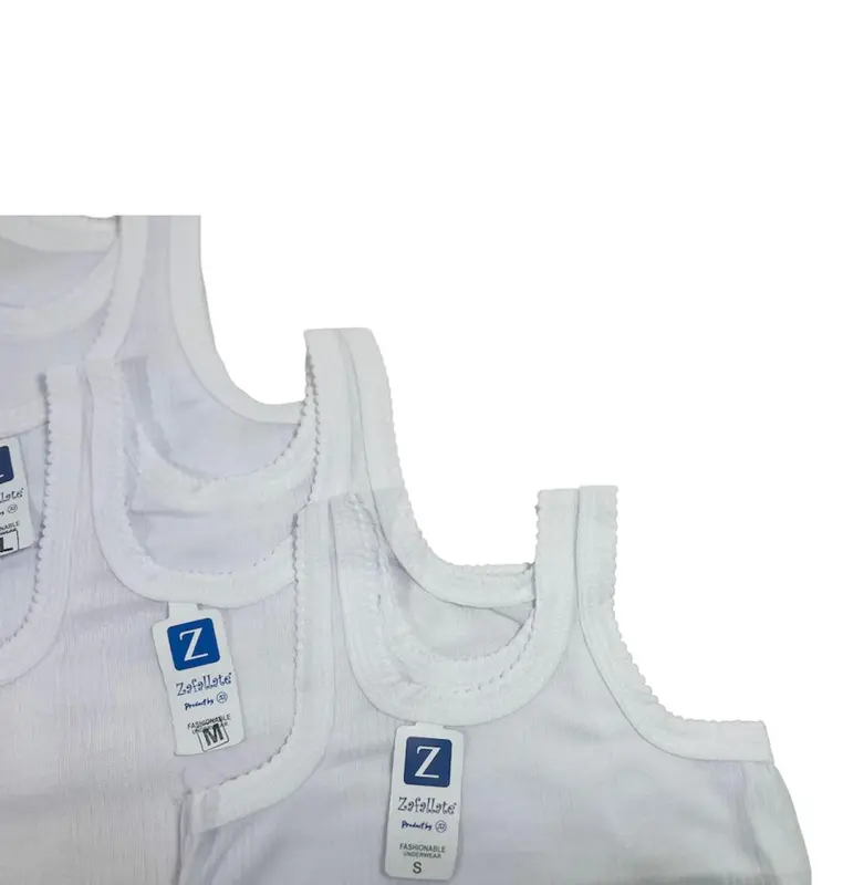 Isi 12, singlet putih khusus anak usia 0-11 tahun Katun Katun Perempuan Bayi Newborn Cewek 6