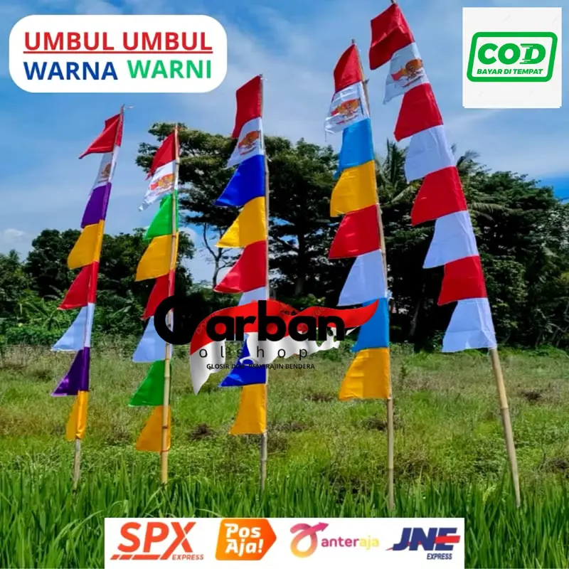 bendera umbul umbul warna isi 20pcs 0