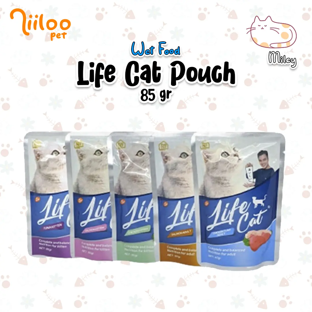 LIFE CAT POUCH 85GR - Makanan Kucing Basah Niiloo wet  food