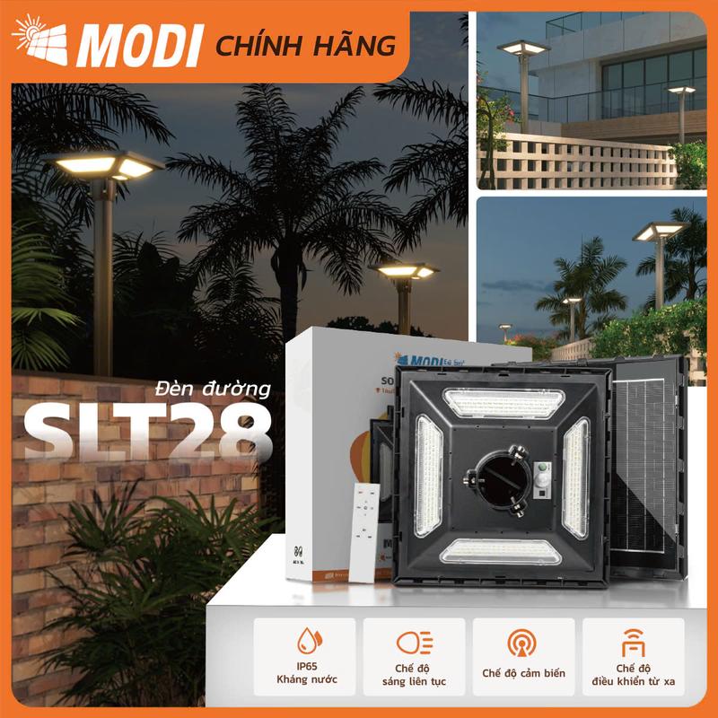 Đèn Cảm Biến Sân Vườn Năng Lượng Mặt Trời MODI SOLAR, Đèn Sân Vườn Siêu Sáng Điều Khiển Từ Xa Chống Nước IP65