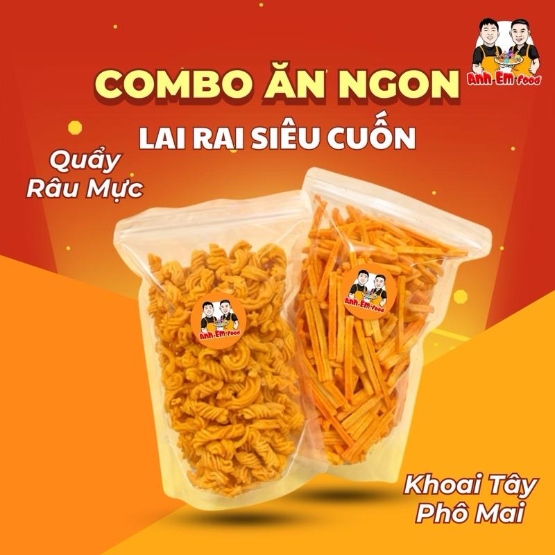 Combo Khoai phô mai và Râu mực - Đồ Ăn Vặt Anh Em Food Snack