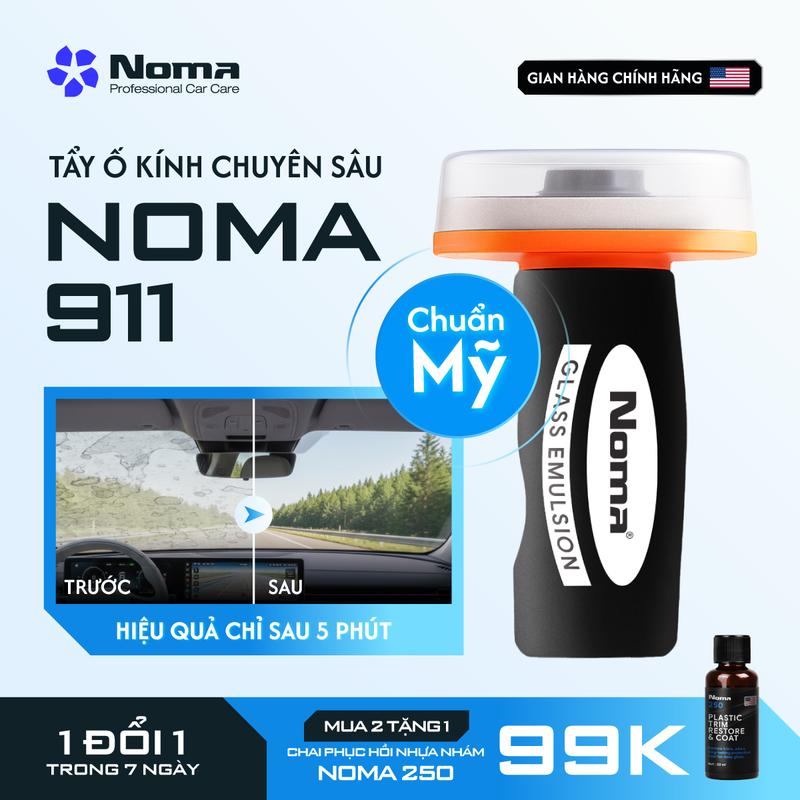   Mua 2 tặng 1  Dung Dịch Tẩy Ố Kính Ô tô NOMA - Làm sạch kính xe bị ố mốc tẩy cặn canxi tẩy vết dầu mỡ mờ đục 