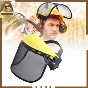 Helm Mesin Potong Rumput Face Shield Pelindung Wajah Untuk Mesin Pemotong Rumput