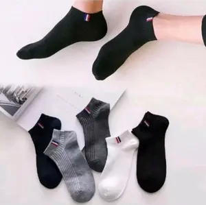 paket 6 pasang kaos kaki pendek matakaki strip pria wanita