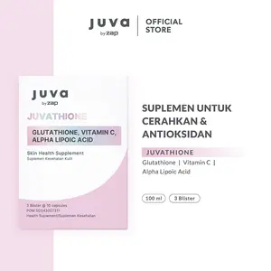 Juvathione With Vitamin C | Gluthathione suplemen pencerah kulit 30 kapsul