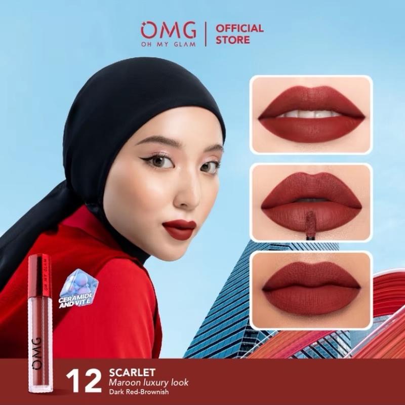 OMBRE OMG LIPCREAM NO 13 LATTE & NO 12 SCARLETT Waterproof 2