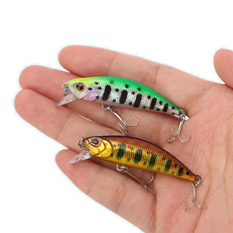 Lures & Baits 50mm/5g 1Pcs Sinking Minnow Umpan Pancing 50mm 5g Fishing Lure Bentuk Ikan Kecil Kail Swimbait Bass Bait Wobbler Alat 6