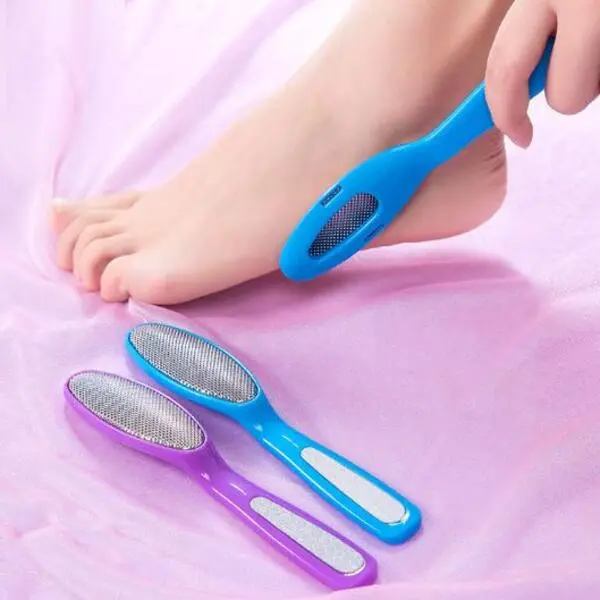 BISA COD 6124 Penghalus Tumit Kaki 2 Sisi / Alat Pedicure Penghalus Tumit Kaki Kapalan Nail Steel Tangan Kuku Perawatan 0