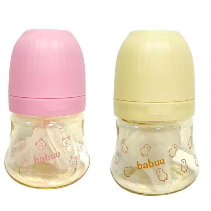 [Tổng 4 Núm Combo 2 Bình Sữa] Babuu Hàn Quốc :180ml/280ml núm mềm.an toàn cho bé bìnhsữa.