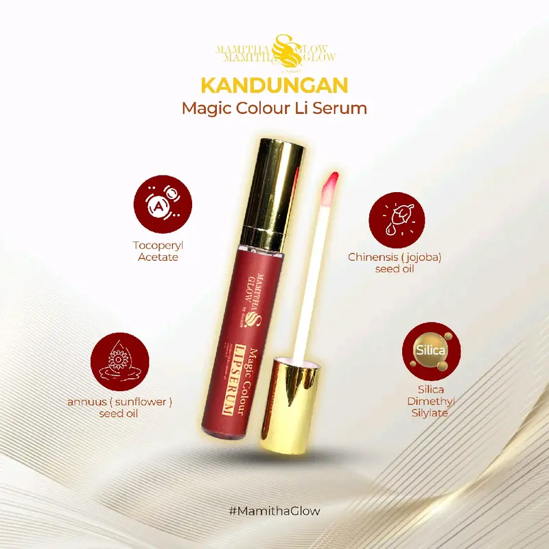 (CUSHION + LIPSERUM ) MAMITHAGLOW BY.SINTA 69  LIPSERUM & POWERSTAY AMAZE CUSHION UV FILTER - Ivory & Beige 2
