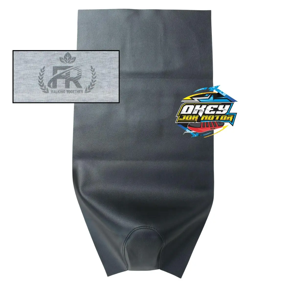 kulit jok motor hitam tebal motif jeruk/BISA UNTUK VARIO 91 x 46 cm/BAHAN OSKAR TEBAL