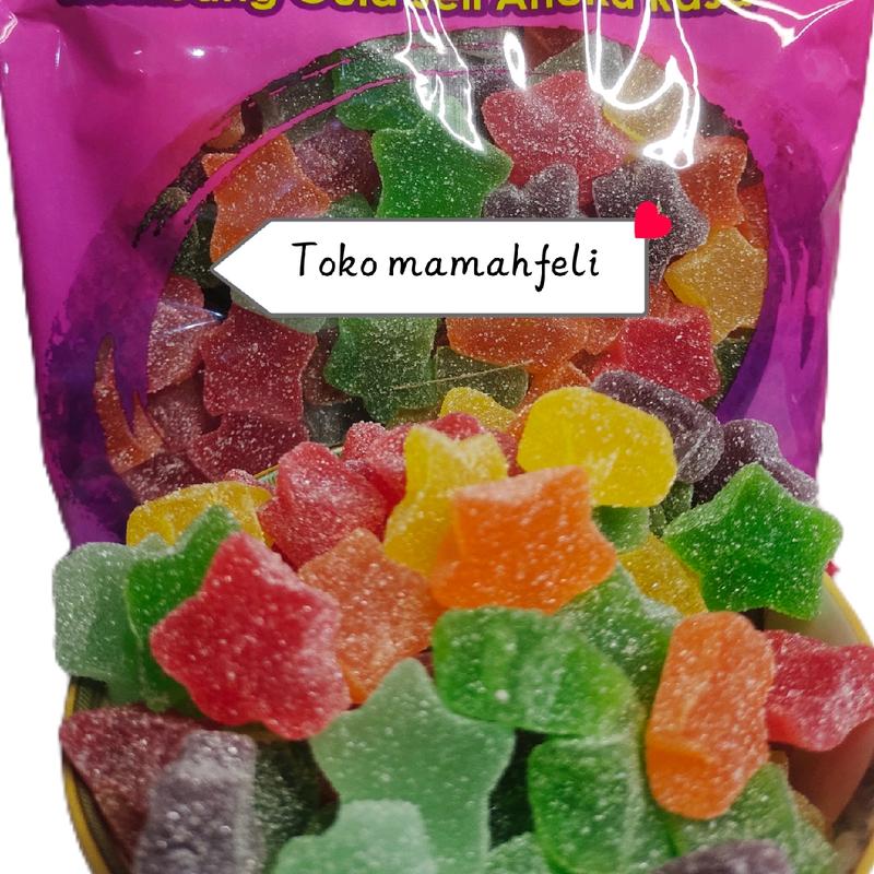 PERMEN WAISUN FRUIT / PERMEN JELLY/JELLY WAISUN MIX FRUIT 250GRAM - 1KG Candy Jeli Lemon Jeruk Apel Orange Unflavored Tidak Camilan Food Snacks Cemilan Makanan 1