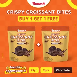 [ BUTTER8 - PAKET HEMAT ] BELI 1 GRATIS 1 Crispy Croissant Bites Chocolate 45gr - Snack Premium Kekinian Ready to Eat