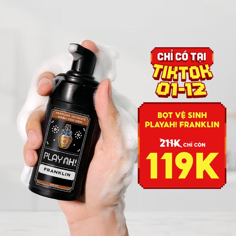  Bọt Dung Dịch Vệ Sinh Nam PlayAh hương nước hoa Franklin  Mint Whisper 100ml 