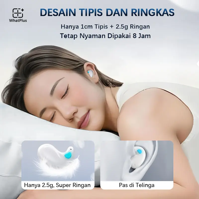 Foto [COD]Headphone X55 Headphone Tidur Headset Bluetooth Gaming Daya Tahan Baterai Super Panjang Peredam Kebisingan Aktif yang Kerenthumb3