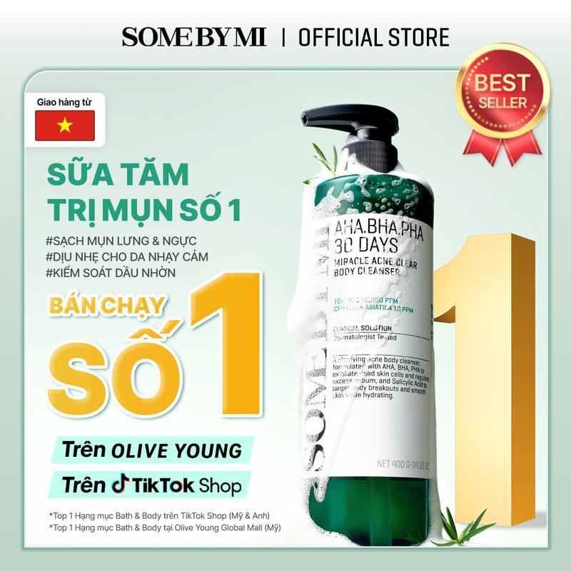 Sữa tắm giảm mụn AHA-BHA-PHA 30 Days Miracle Acne Clear Body Cleanser 400g