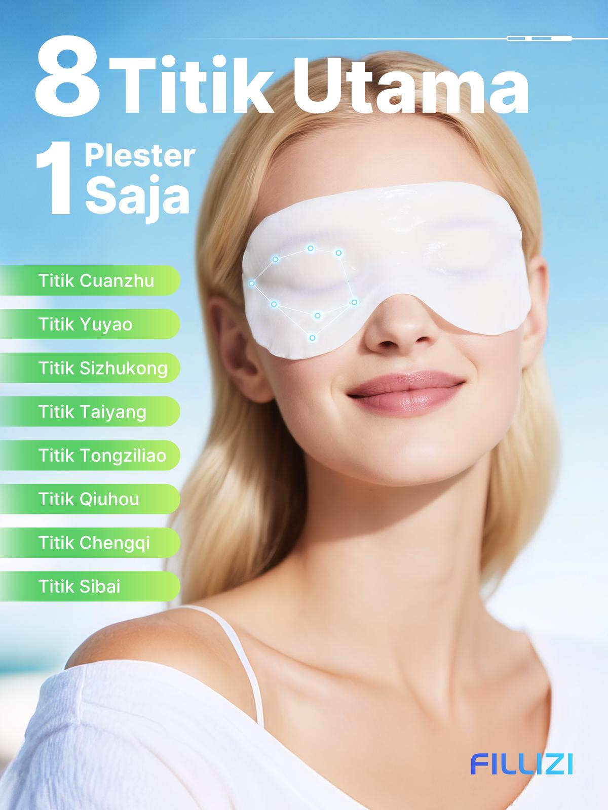 Blueberry Eye Patches - Blueberry Lutein Anti-Fatigue Eye Patches, dibuat dengan ekstrak herbal alami- 5 Patch Per Kemasan