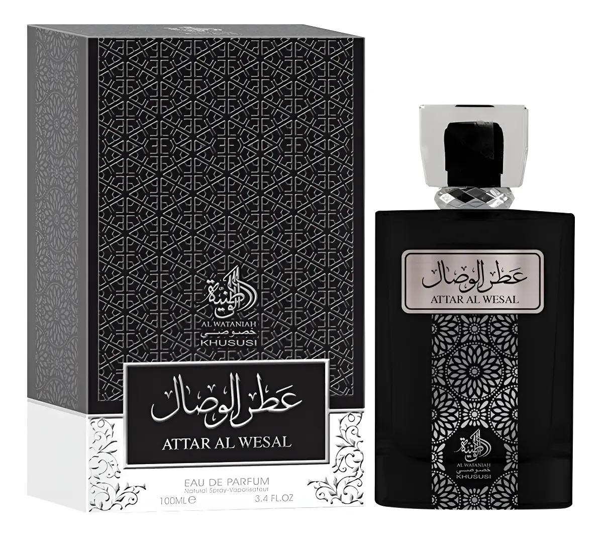 Frasco do perfume Al Wesal Perfume Attar Masculino 100ml - Fragrância Amadeirada com Notas de Lavanda e Ambar