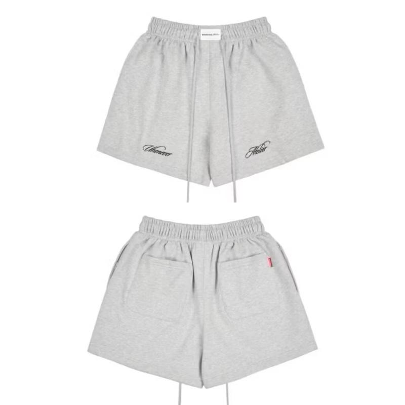 Quần short nỉ WHENEVER ATELIER BASIC vải nỉ bông dày dặn, form unisex nam nữ, hình thêu chuẩn thiết kế local brand CONE.club