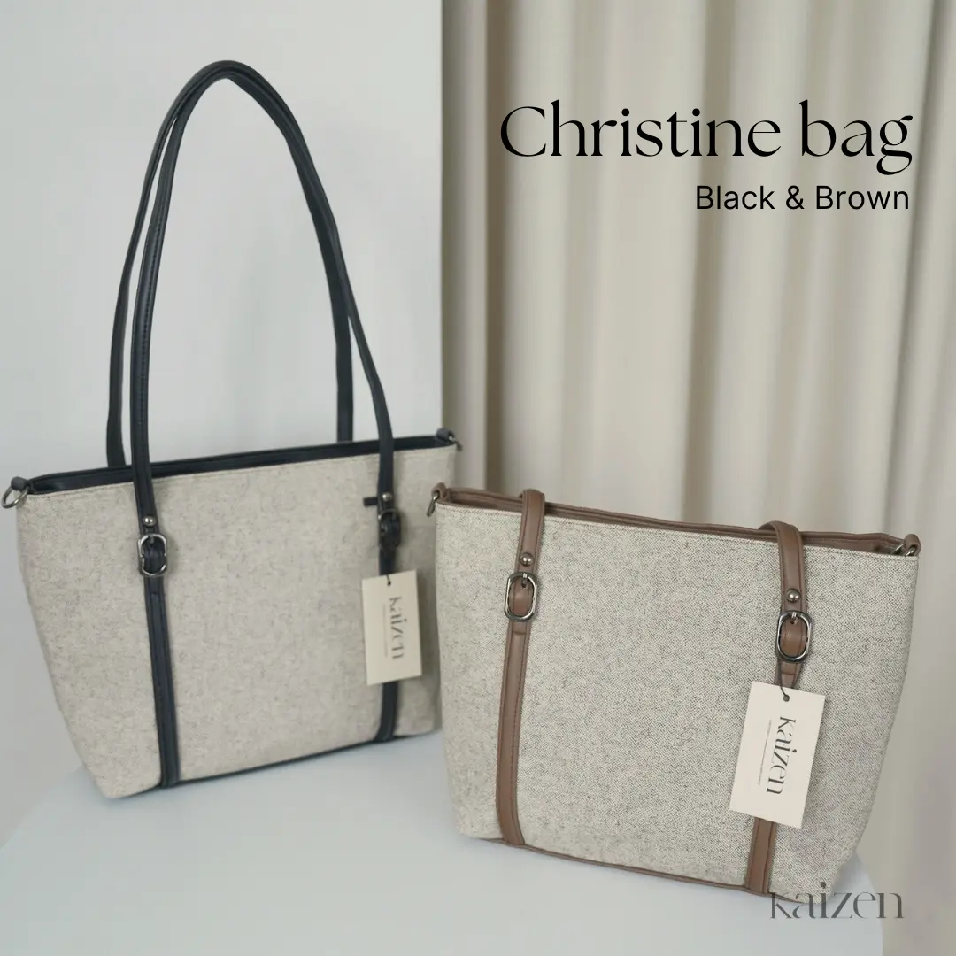 KAIZEN | Christine Totebag | Tas Bahu Wanita Korea | Tas Kulit
