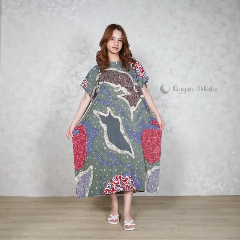3 Pcs Daster Lowo Tambal LD 140 Bahan Rayon Super R1 Busui Zipper [lingsirndalu] 2