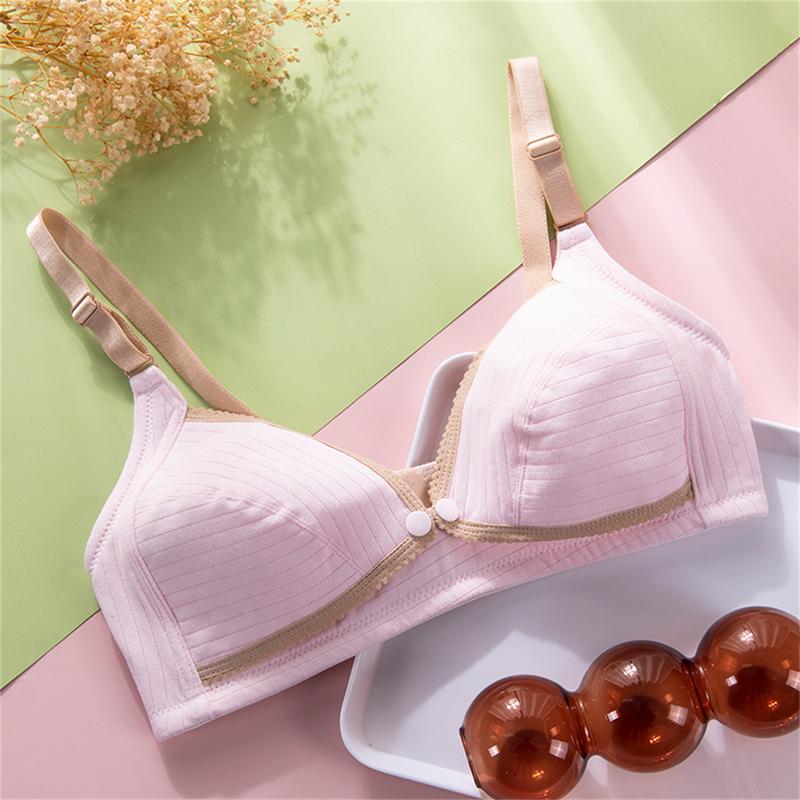 Product Introduction of Bra Menyusui Kancing Depan BH Menyusui Depan Gesper Bra Jumbo Nirkabel Kapas  Komposisi Bahan dengan Tali Bahu Tetap Ganda untuk Ibu Hamil XY01 Katun Busui Bumil 0