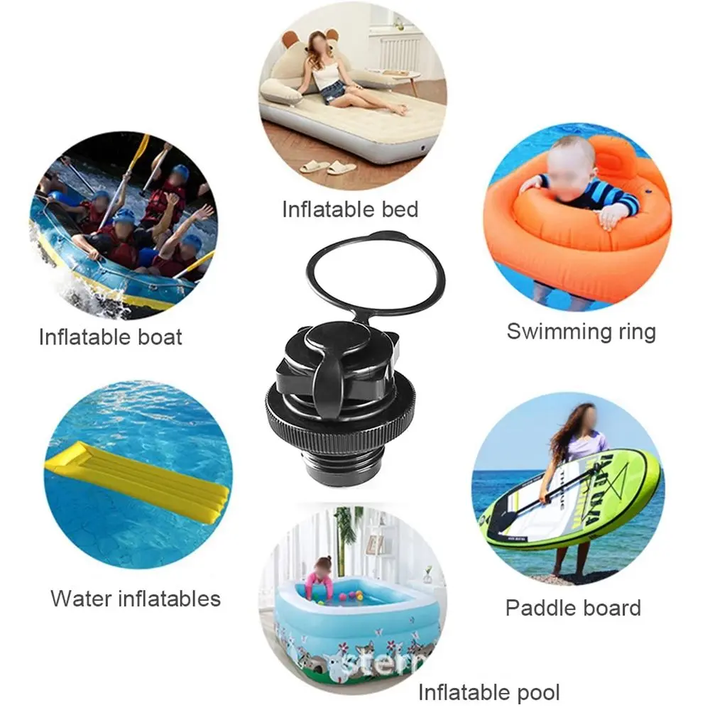 1/2pcs Durable Plastic Kayak Raft Airbed Inflatable Boat Mattress Valves Air Valve Nozzle Caps Inflatable Pump Adapter