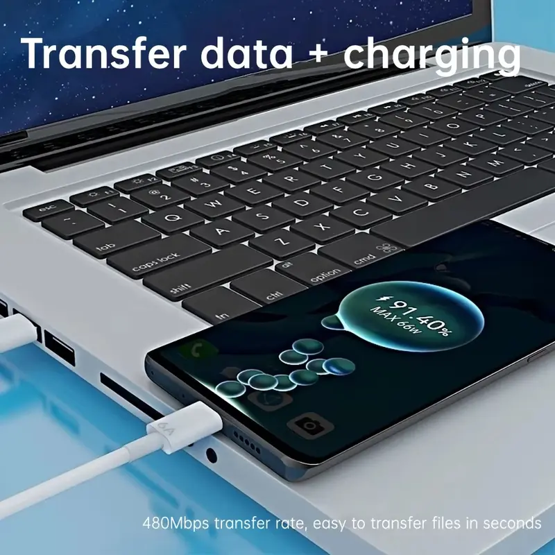 Cáp sạc USB-C, 66W SuperCharge, Tương thích với các thiết bị Huawei và Honor (Mate 60, P70, Pura 60, Honor 20) 1