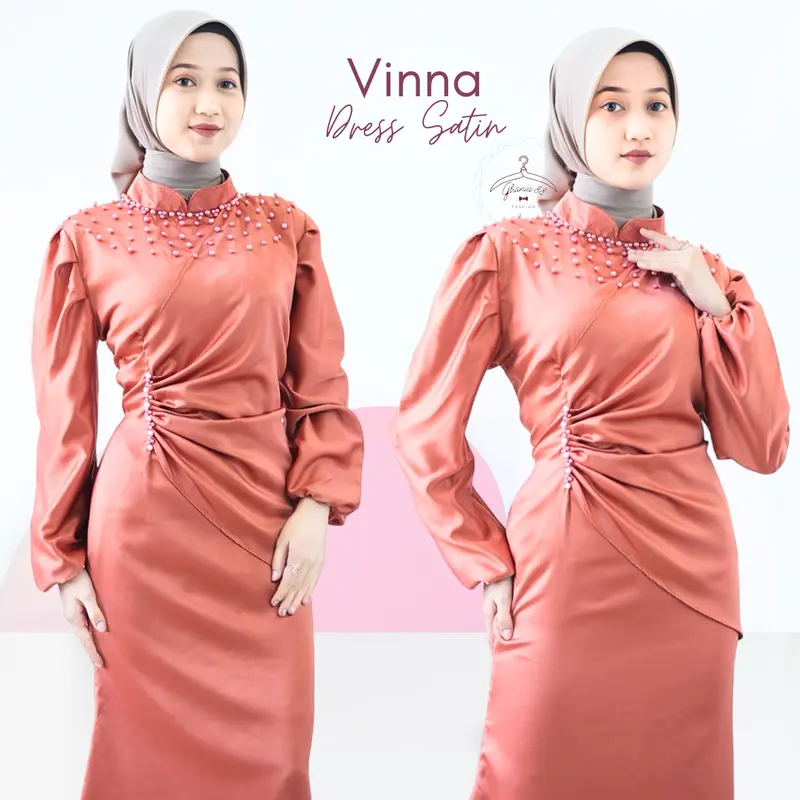 Foto VINNA DRESS MAXI KONDANGAN GAUN PESTA ATASAN WANITA BRIDESMAID SATIN TERMURAH VIRAL PREMIUM (RSF) Gamis Muslim Lebaranthumb3