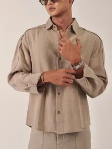 {YEAR END SALE} HANEUM - Kemeja Linen Pattaya - Kemeja Linen BOXY Basic Pria - Kemeja Semi Pantai  Casual  Kain  Nyaman